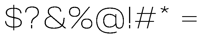 TofinoWide LightPersonal Font OTHER CHARS