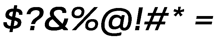 TofinoWide MediumItalicPersonal Font OTHER CHARS