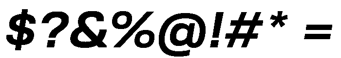 TofinoWide SemiboldItalicPersonal Font OTHER CHARS