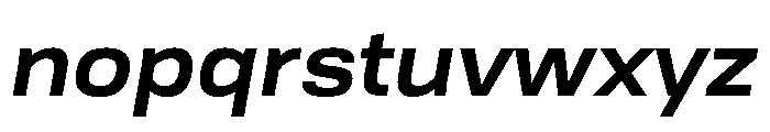 TofinoWide SemiboldItalicPersonal Font LOWERCASE