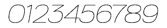 TofinoWide ThinItalicPersonal Font OTHER CHARS