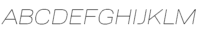 TofinoWide ThinItalicPersonal Font UPPERCASE