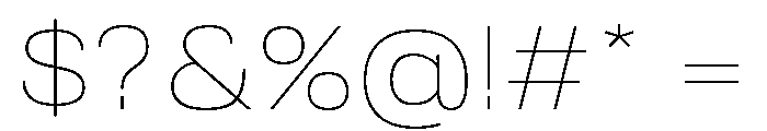 TofinoWide ThinPersonal Font OTHER CHARS