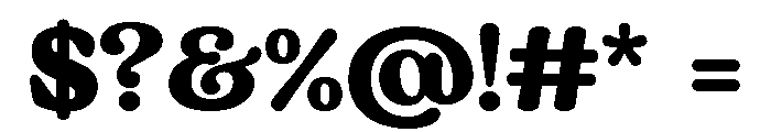 Tofmeraki Heavy Font OTHER CHARS
