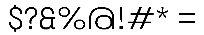 Tofonsra Thin Font OTHER CHARS