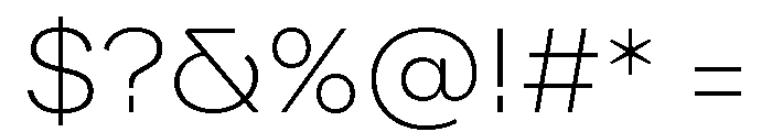 Tofrauha Extralight Font OTHER CHARS