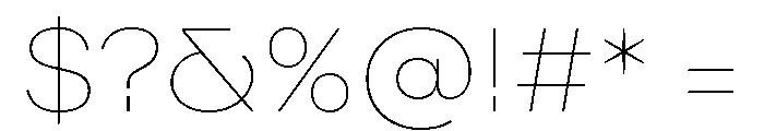 Tofrauha Thin Font OTHER CHARS