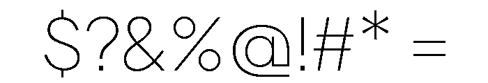 Tofsatori Thin Font OTHER CHARS