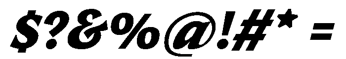 TongariLimited Blackitalic Font OTHER CHARS