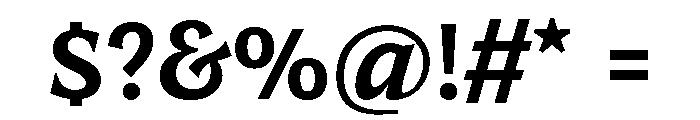 TongariLimited Bold Font OTHER CHARS