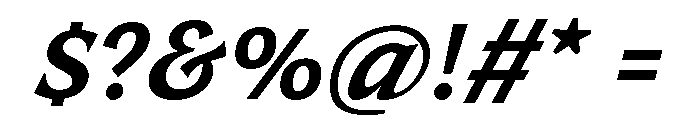 TongariLimited Bolditalic Font OTHER CHARS