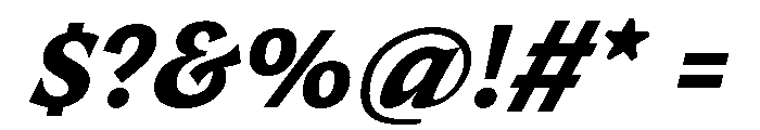 TongariLimited Extrabolditalic Font OTHER CHARS