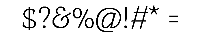 TongariLimited Light Font OTHER CHARS