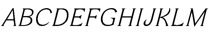 TongariLimited Lightitalic Font UPPERCASE