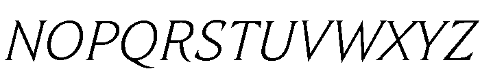 TongariLimited Lightitalic Font UPPERCASE