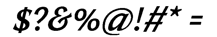 TongariLimited Mediumitalic Font OTHER CHARS