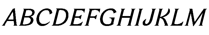 TongariLimited Regularitalic Font UPPERCASE