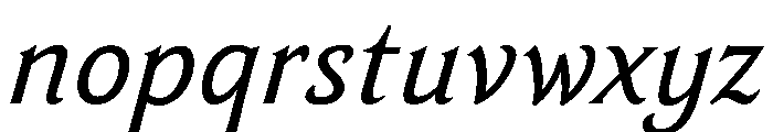 TongariLimited Regularitalic Font LOWERCASE