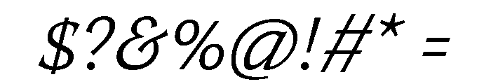 TongariLimited SemiLightitalic Font OTHER CHARS