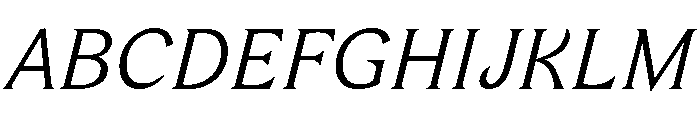 TongariLimited SemiLightitalic Font UPPERCASE