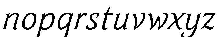 TongariLimited SemiLightitalic Font LOWERCASE