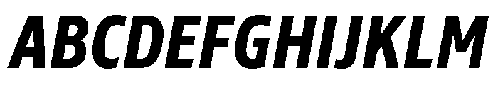 Tonos Condensed Bold Italic Font UPPERCASE