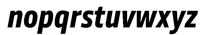 Tonos Condensed Bold Italic Font LOWERCASE