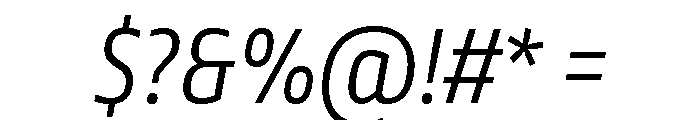 Tonos Condensed Light Italic Font OTHER CHARS