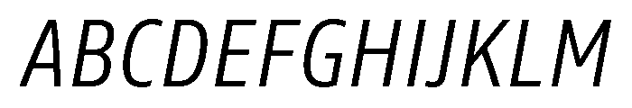 Tonos Condensed Light Italic Font UPPERCASE