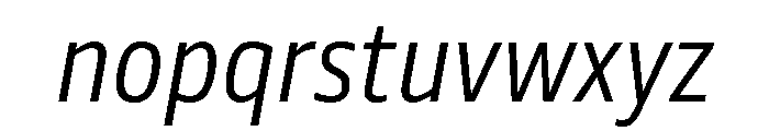Tonos Condensed Light Italic Font LOWERCASE