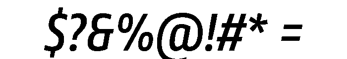 Tonos Condensed Medium Italic Font OTHER CHARS