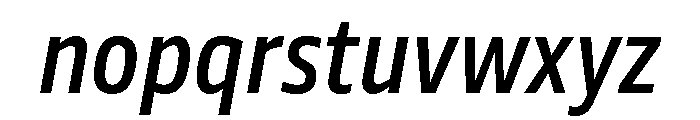 Tonos Condensed Medium Italic Font LOWERCASE