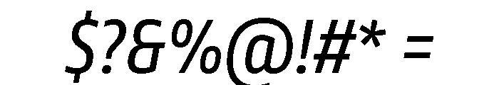 Tonos Condensed Regular Italic Font OTHER CHARS
