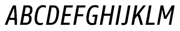 Tonos Condensed Regular Italic Font UPPERCASE