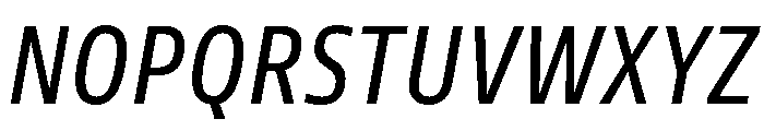 Tonos Condensed Regular Italic Font UPPERCASE