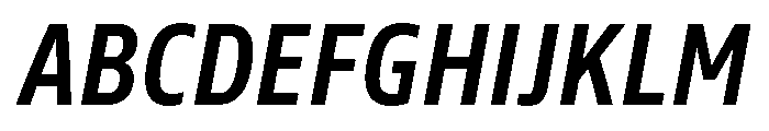 Tonos Condensed Semi Bold Italic Font UPPERCASE