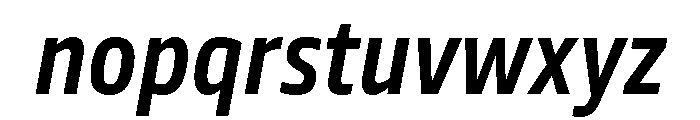 Tonos Condensed Semi Bold Italic Font LOWERCASE