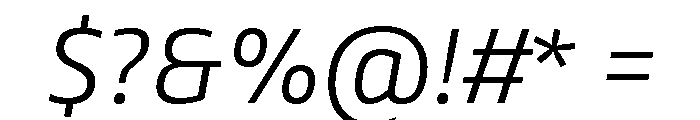 Tonos Light Italic Font OTHER CHARS
