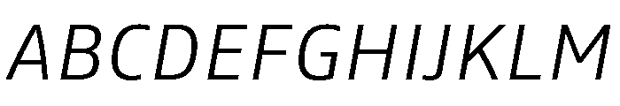 Tonos Light Italic Font UPPERCASE