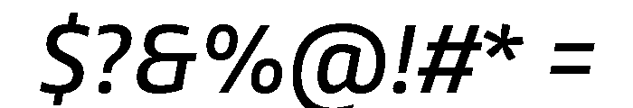 Tonos Medium Italic Font OTHER CHARS