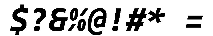 Tonos Mono Bold Italic Font OTHER CHARS