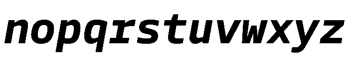 Tonos Mono Bold Italic Font LOWERCASE