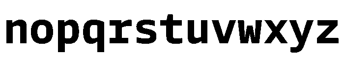 Tonos Mono Bold Font LOWERCASE