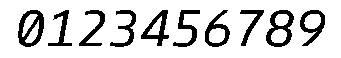 Tonos Mono Italic Font OTHER CHARS
