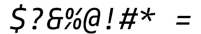 Tonos Mono Italic Font OTHER CHARS