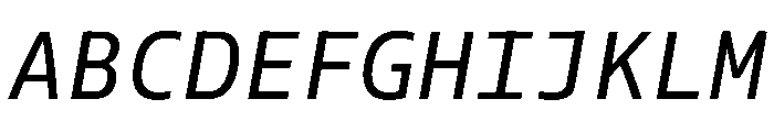 Tonos Mono Italic Font UPPERCASE