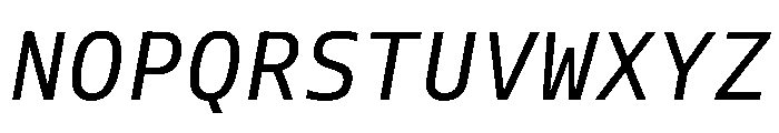 Tonos Mono Italic Font UPPERCASE