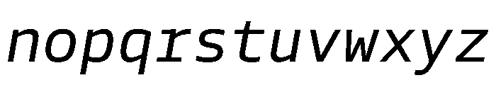 Tonos Mono Italic Font LOWERCASE