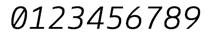 Tonos Mono Light Italic Font OTHER CHARS