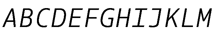 Tonos Mono Light Italic Font UPPERCASE
